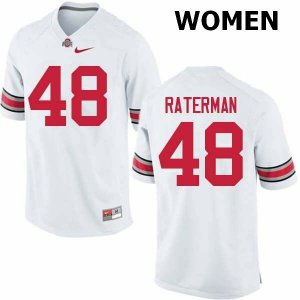 NCAA Ohio State Buckeyes Women's #48 Clay Raterman White Nike Football College Jersey XIG7145WX